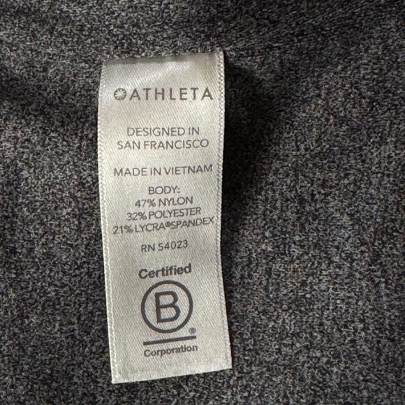 Athleta Small Salutation Stash Pocket Capris Leggings Stretch Heathered Gray - Picture 8 of 8